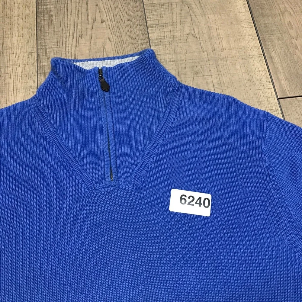 346 Brooks Brothers‎ 1/4 Zip Sweater Mens Size XL Blue Preppy Golf Quarter Zip - Picture 9 of 9